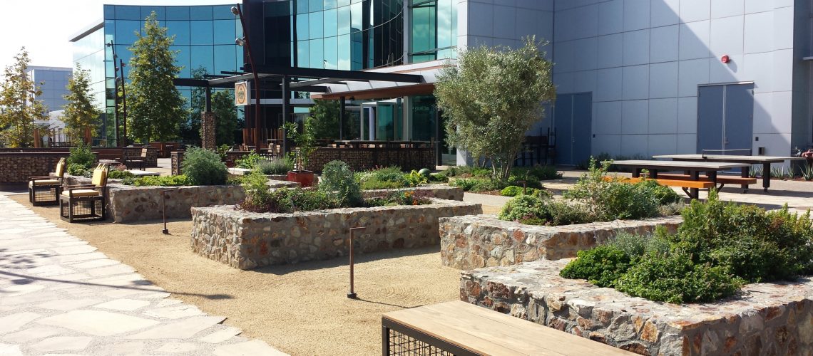 This beautiful space supplies the Green Acre restaurant at Campus Point.