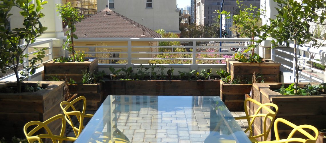 An amazing view at this downtown patio.